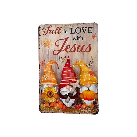 Fall in Love with Jesus Wreath Kit | Includes Sign and Autumn-Themed Ribbons - Picture 2 of 5
